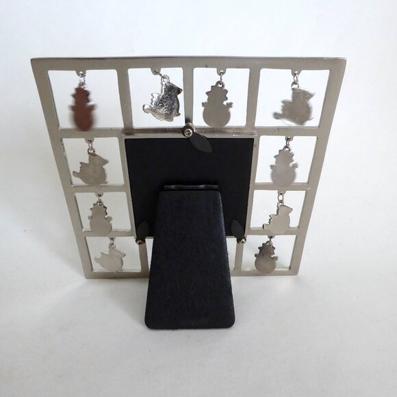 NEW CHRISTMAS HOLIDAY SILVER CHARM FRAME SNOWMAN CARDINAL - Picture 6 of 11
